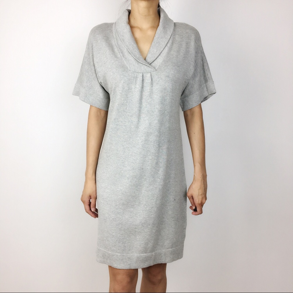 Shawl collar sweater KNITTED dress